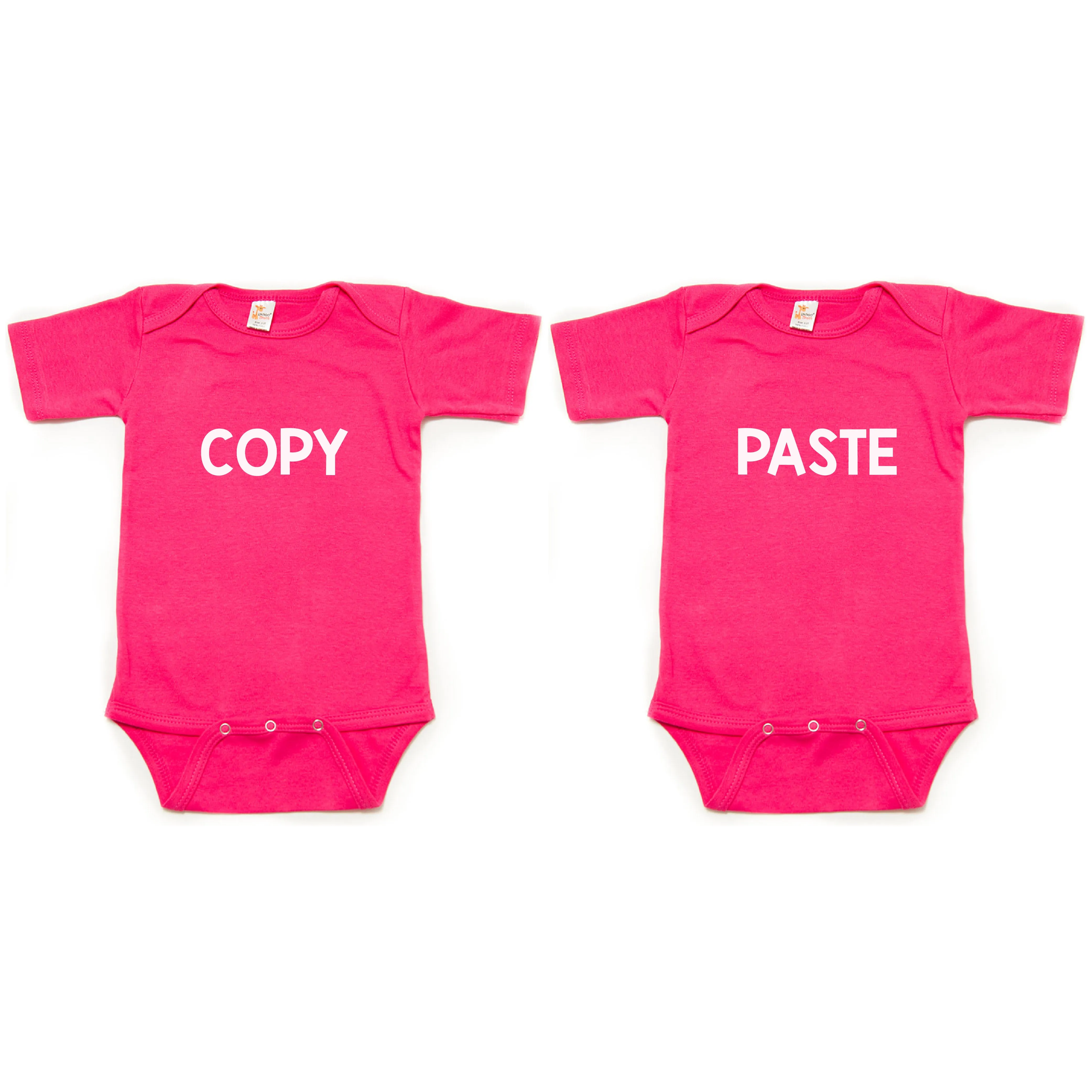 Twin Set Copy Paste Short Sleeve Infant Bodysuit