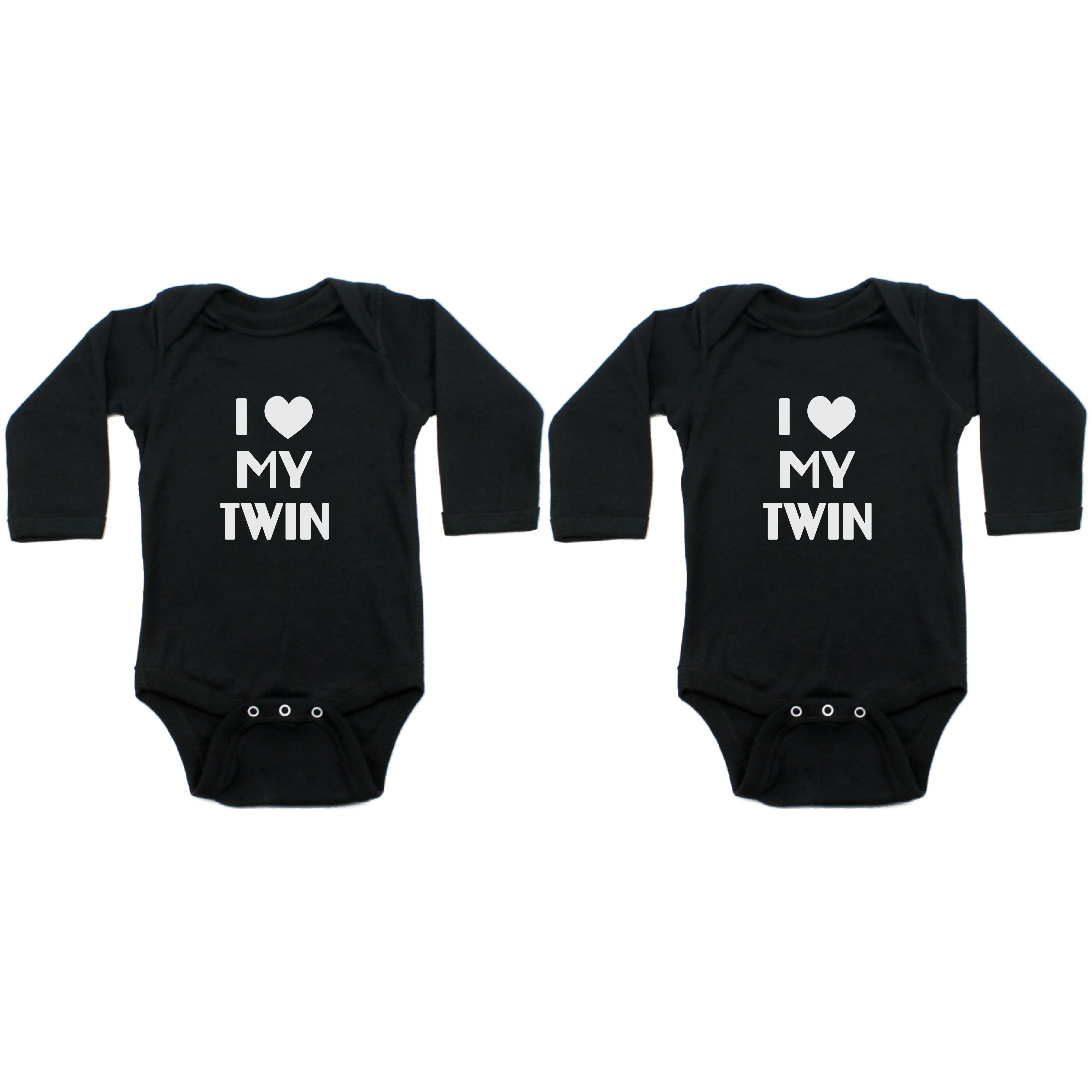 Twin Set I Love My Twin Sleeve Infant Bodysuit