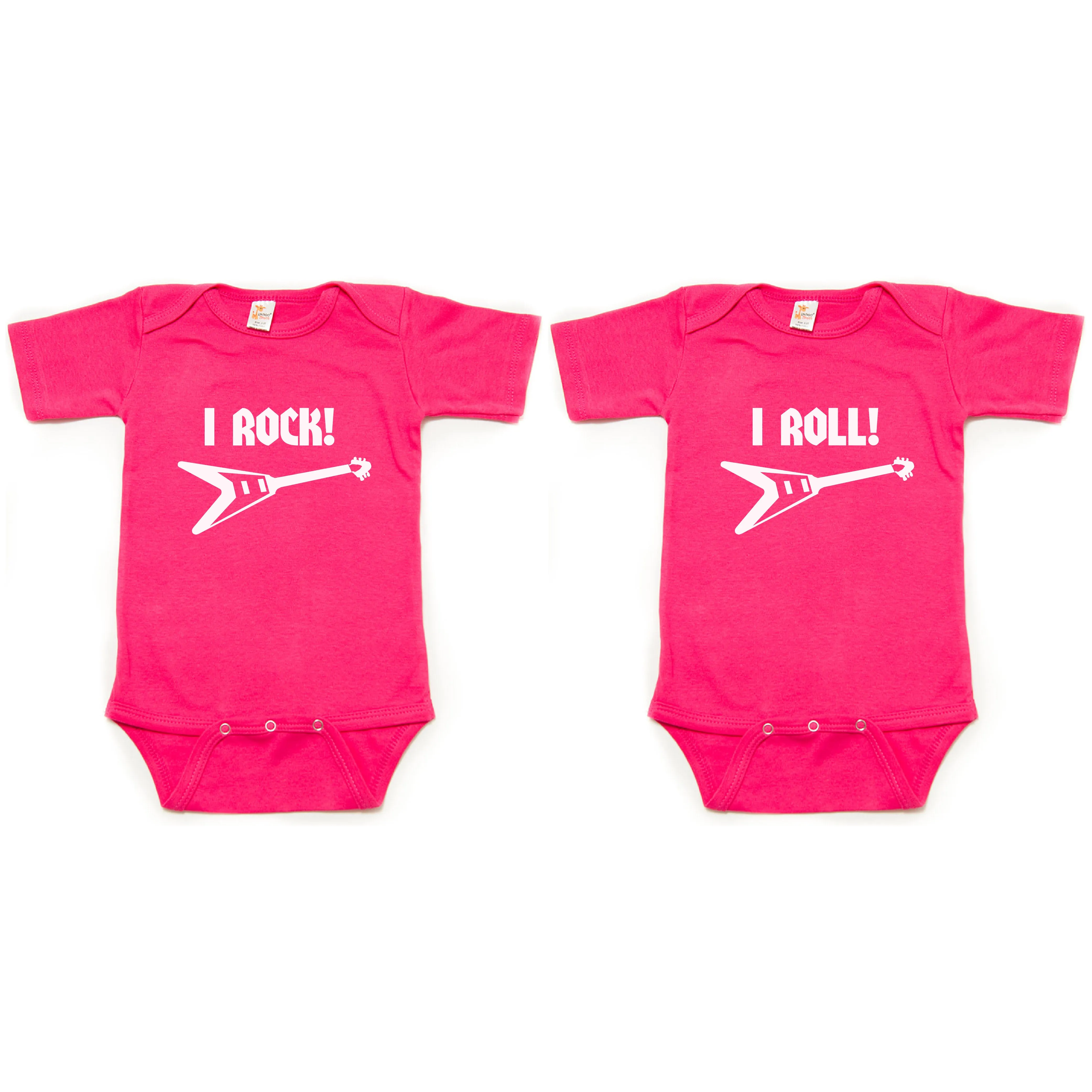 Twin Set I Rock and I Roll! Short Sleeve Infant Bodysuit