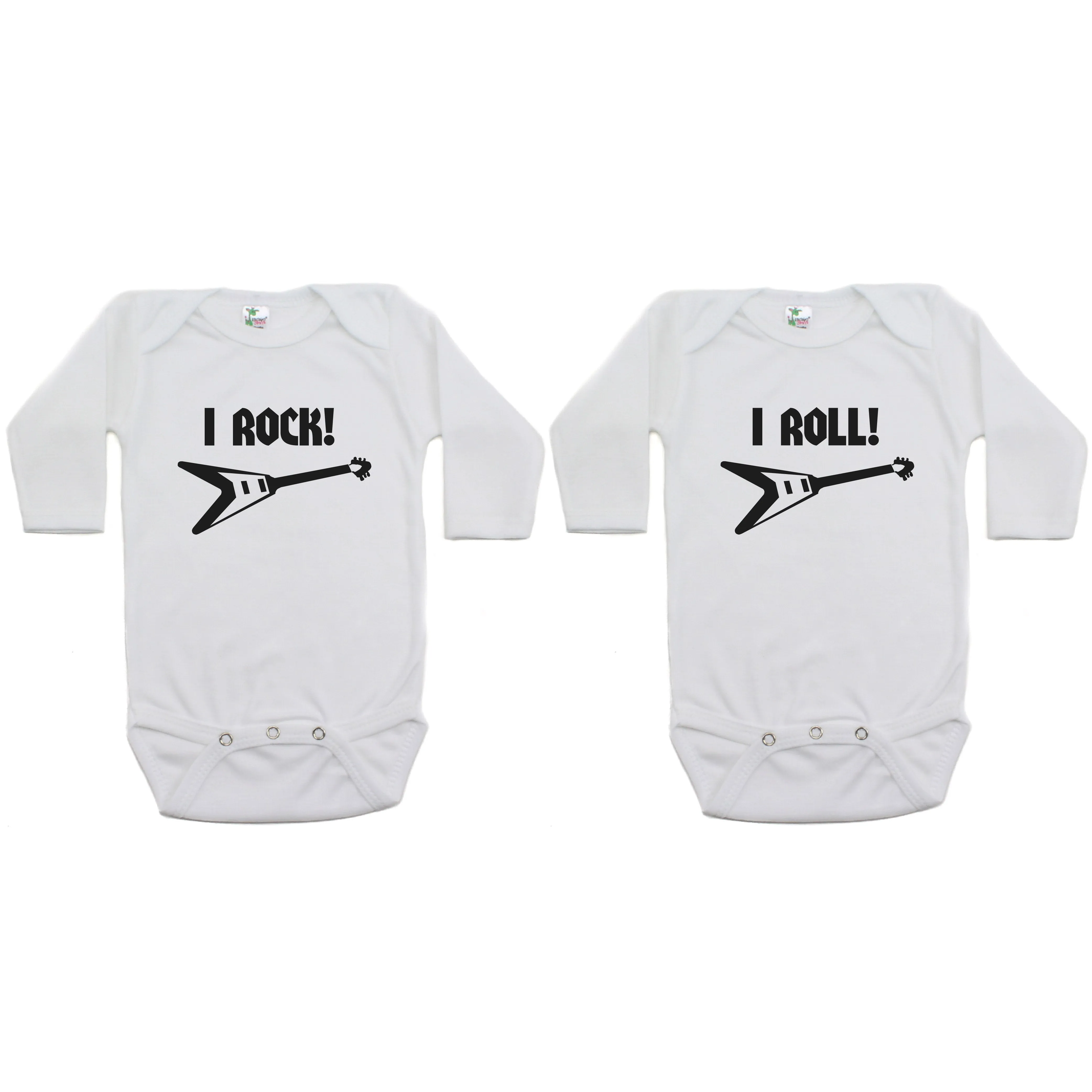 Twin Set I Rock and I Roll! Sleeve Infant Bodysuit