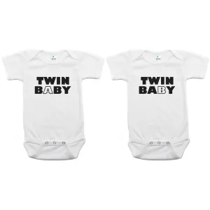 Twin Set Twin Baby Short Sleeve Infant Bodysuit