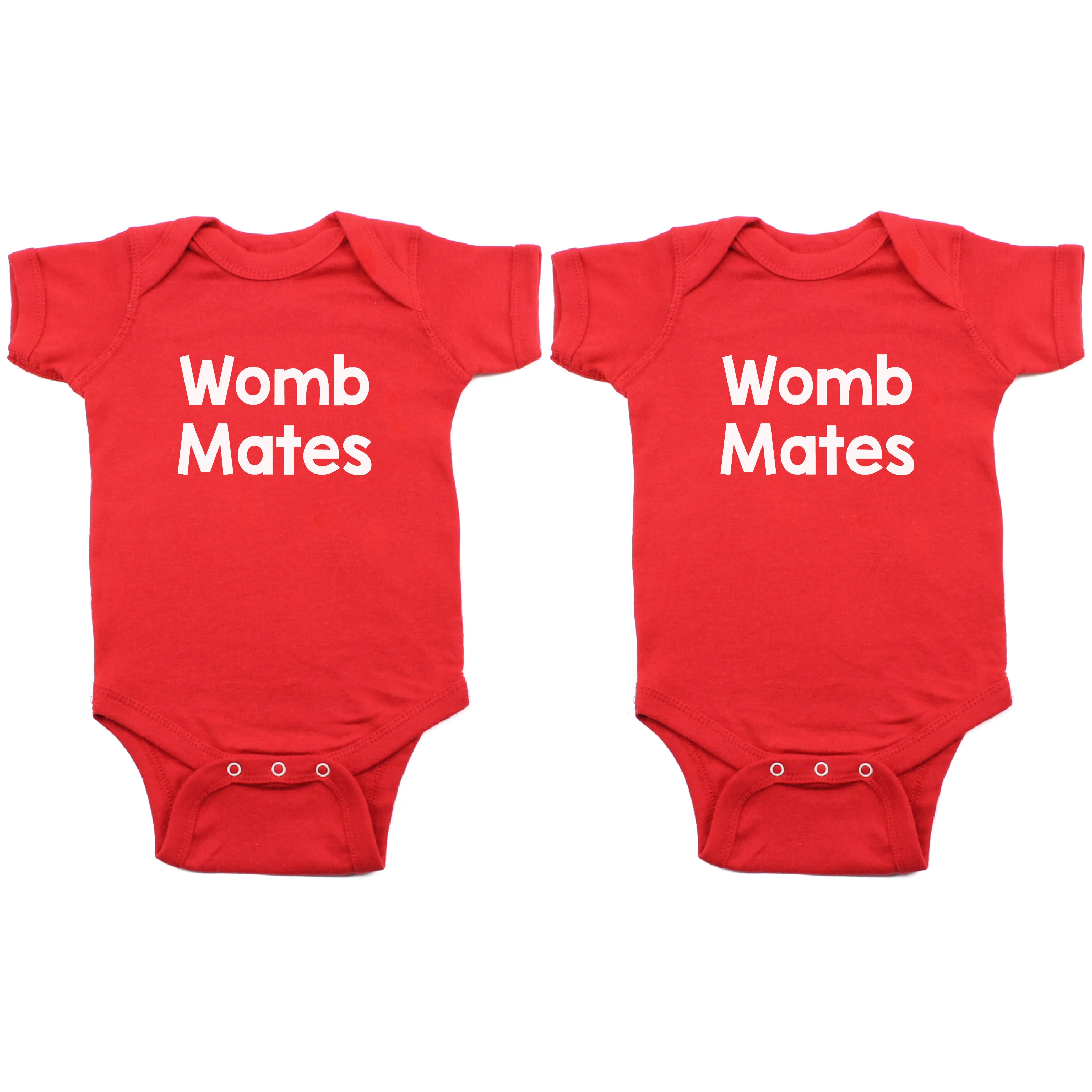 Twin Set Womb Mates Short Sleeve Infant Bodysuit