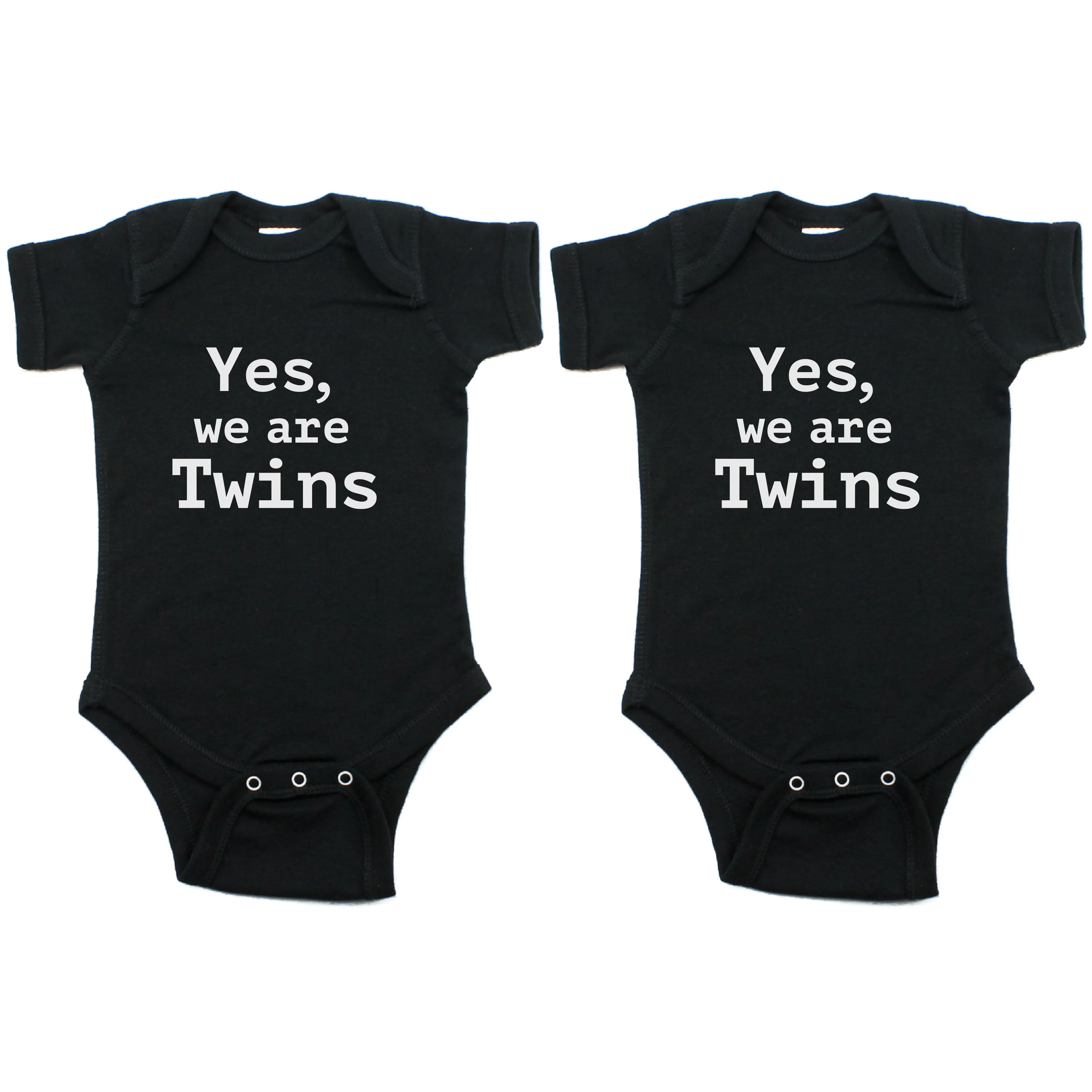 Twin Set Yes, We are Twins Short Sleeve Infant Bodysuit