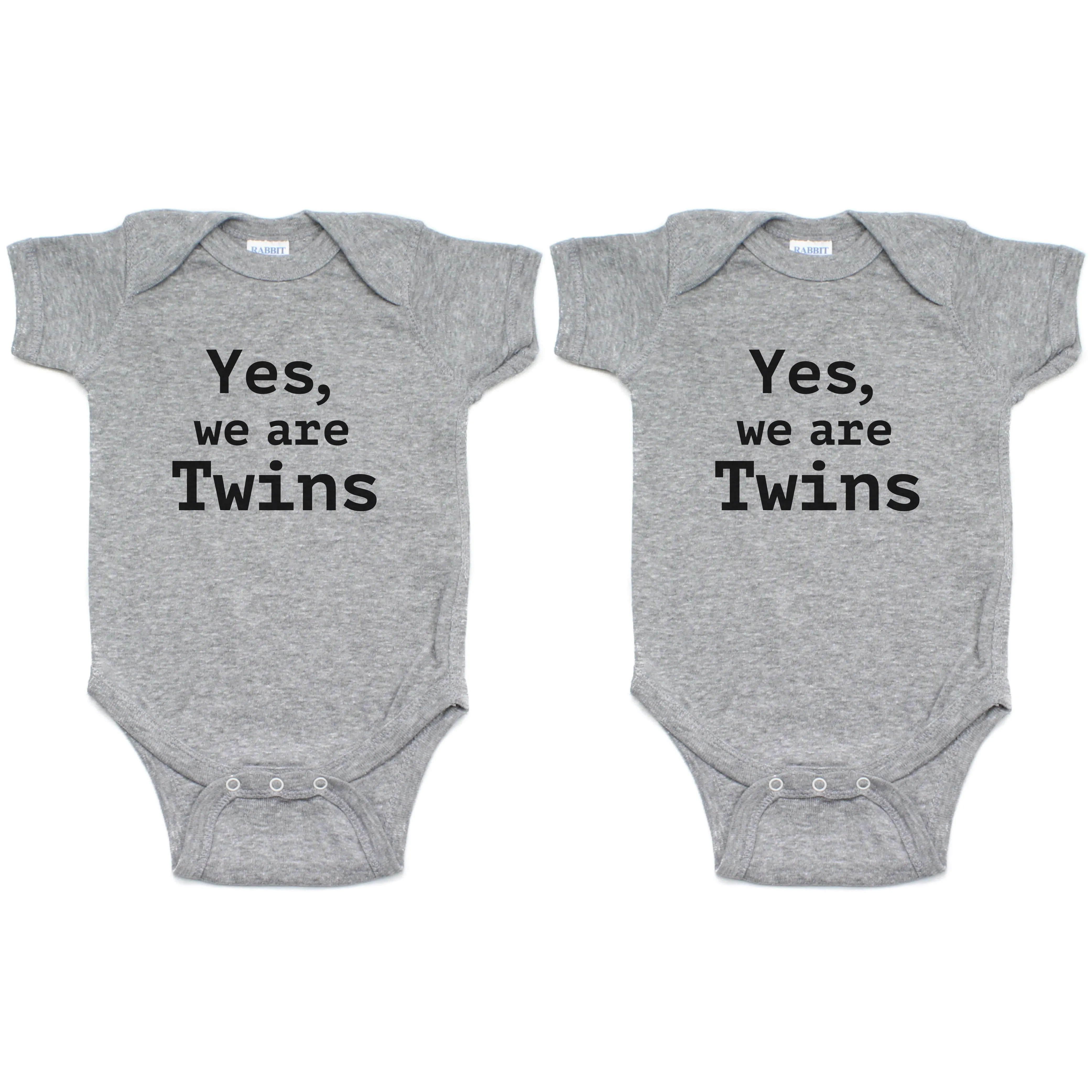 Twin Set Yes, We are Twins Short Sleeve Infant Bodysuit