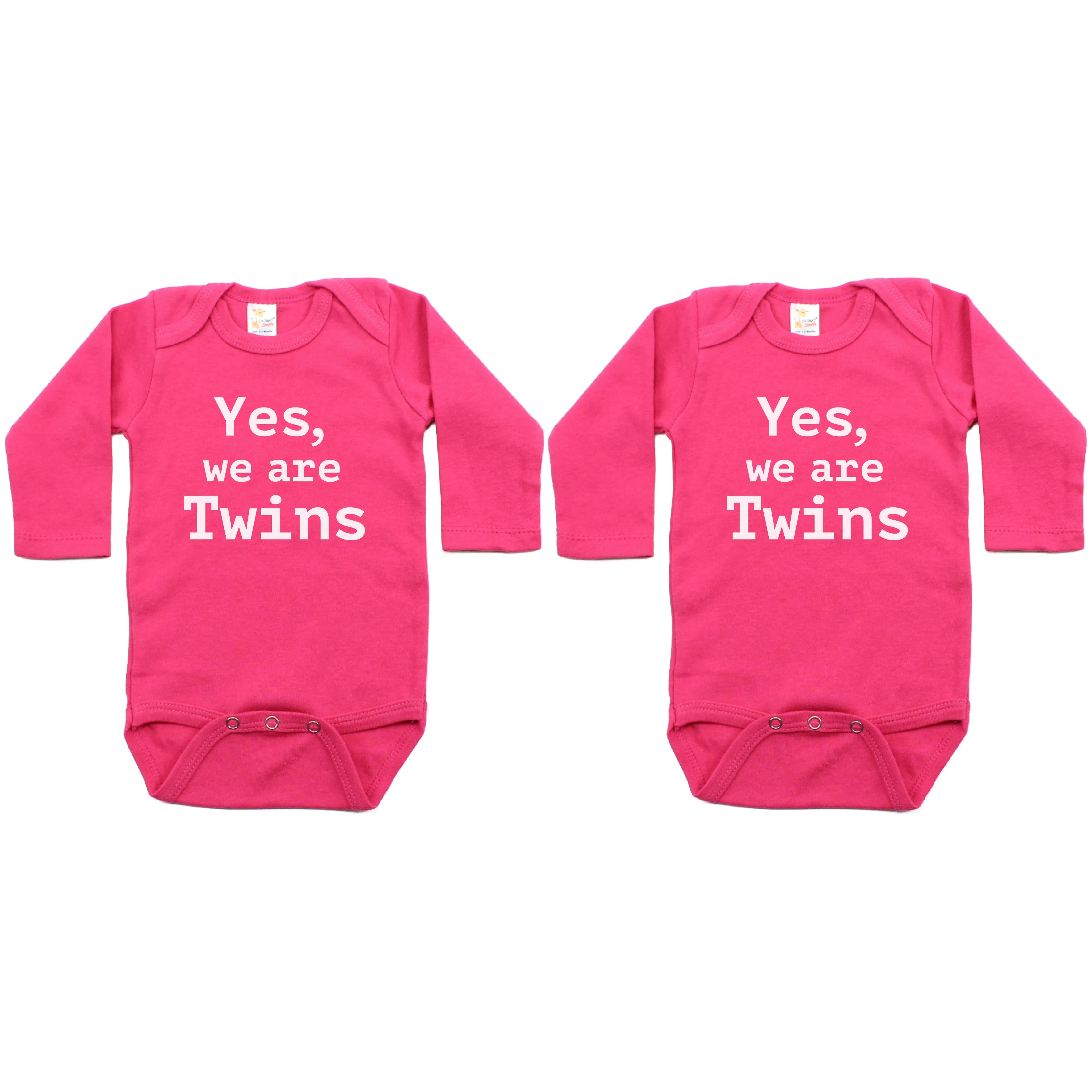 Twin Set Yes, We are Twins Sleeve Infant Bodysuit