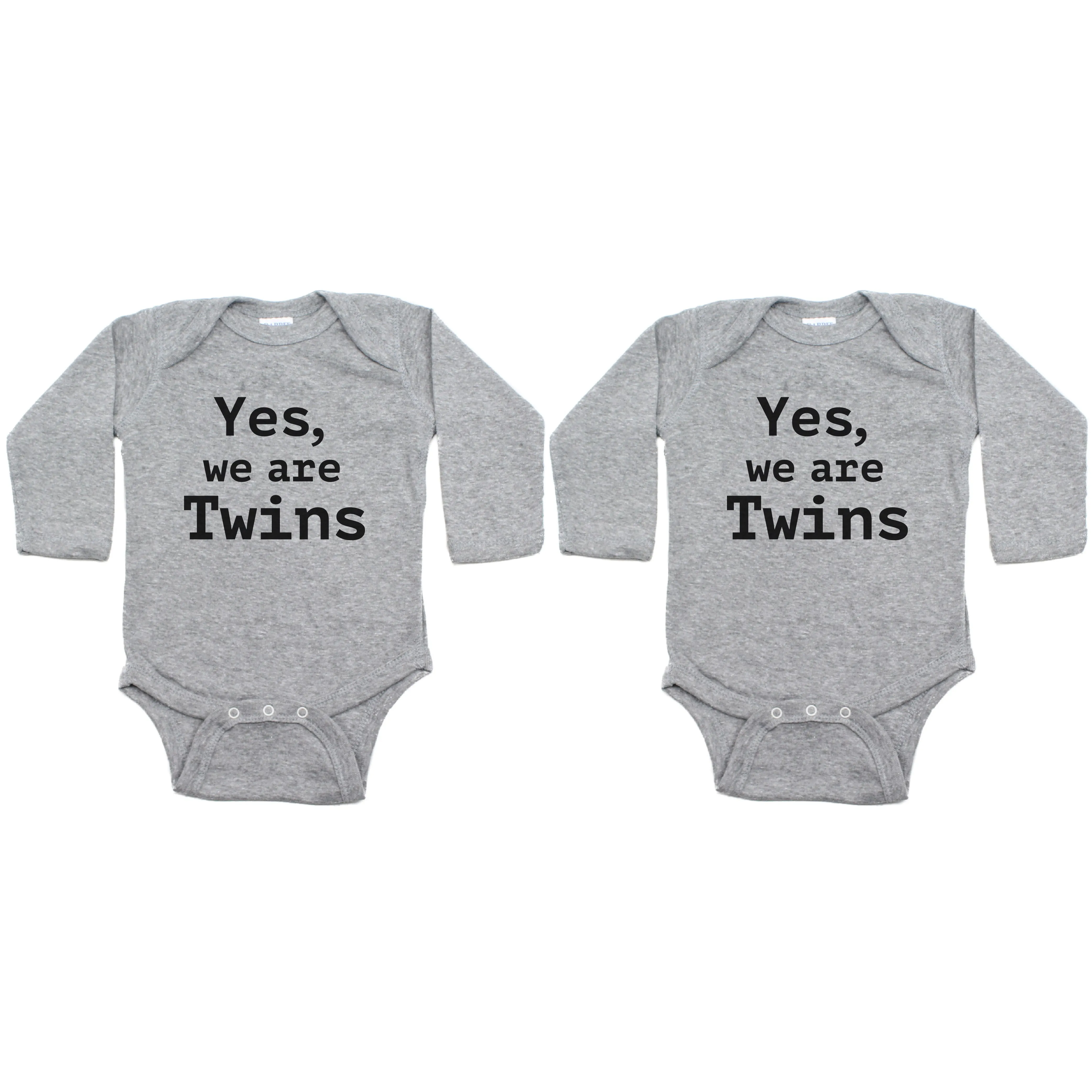 Twin Set Yes, We are Twins Sleeve Infant Bodysuit