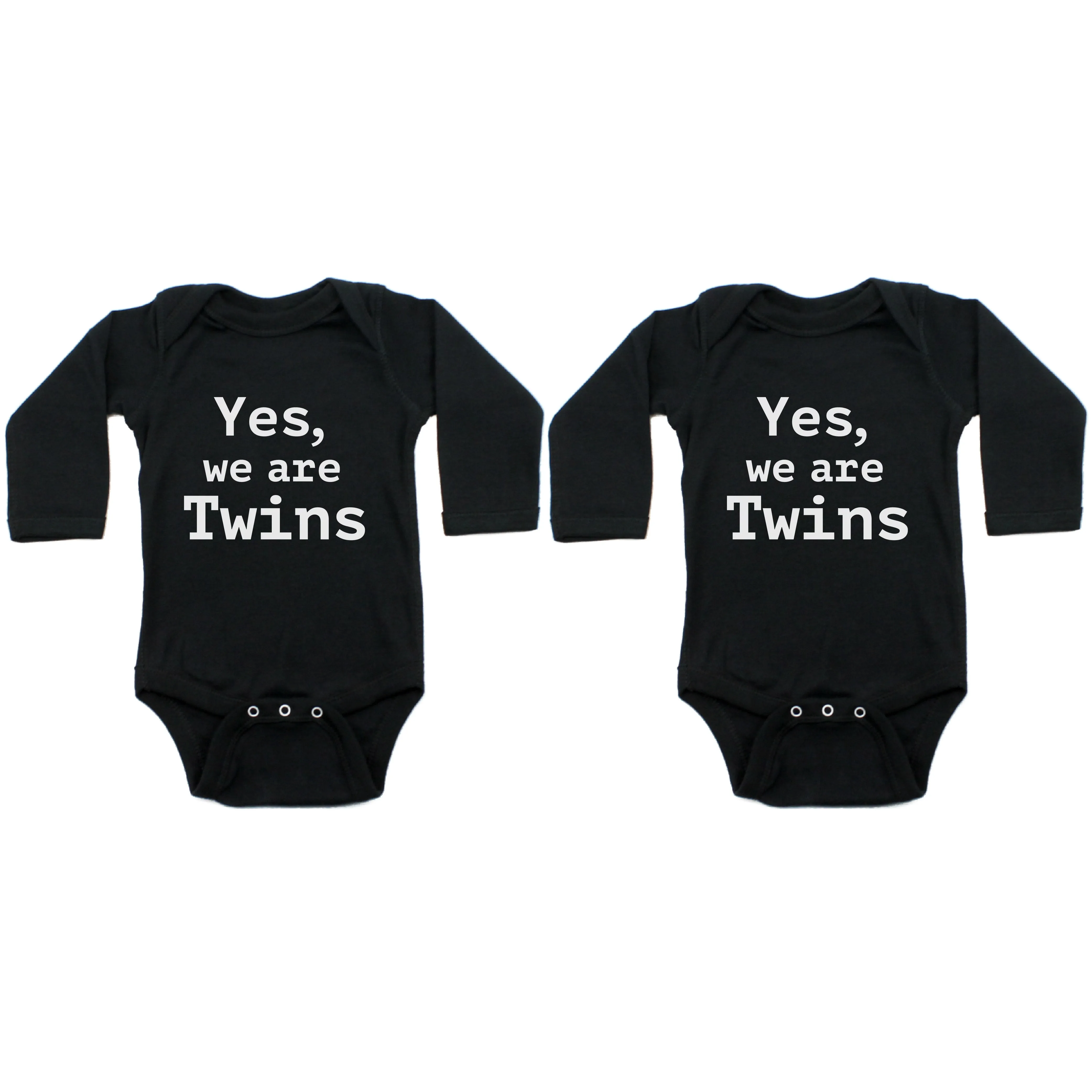 Twin Set Yes, We are Twins Sleeve Infant Bodysuit