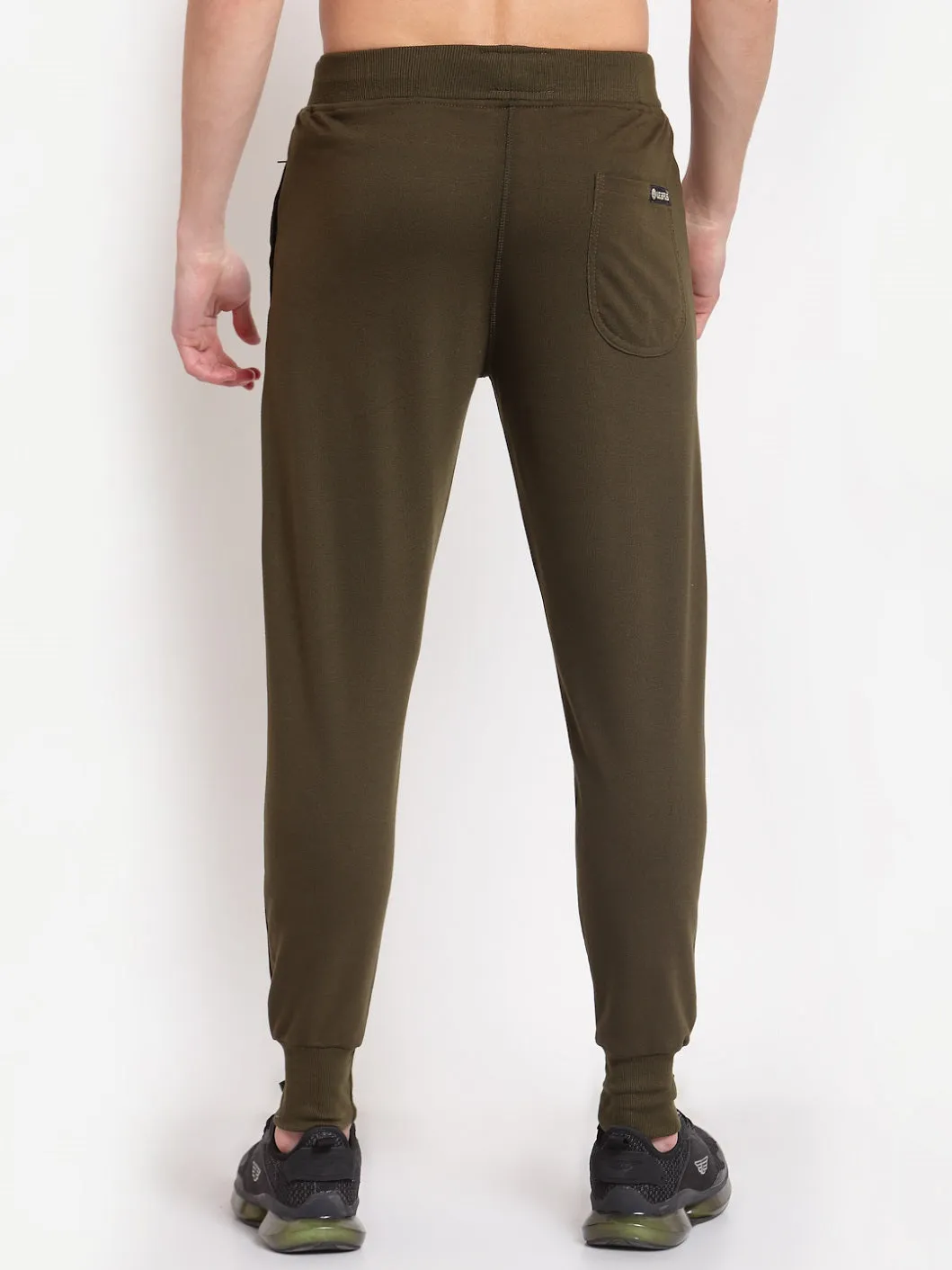 UZARUS Men's Cotton Joggers Track Pants with 2 Zippered Pockets