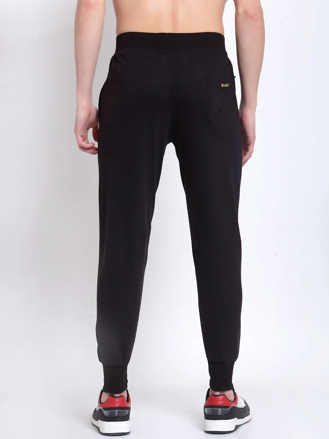 UZARUS Men's Cotton Joggers Track Pants with 2 Zippered Pockets