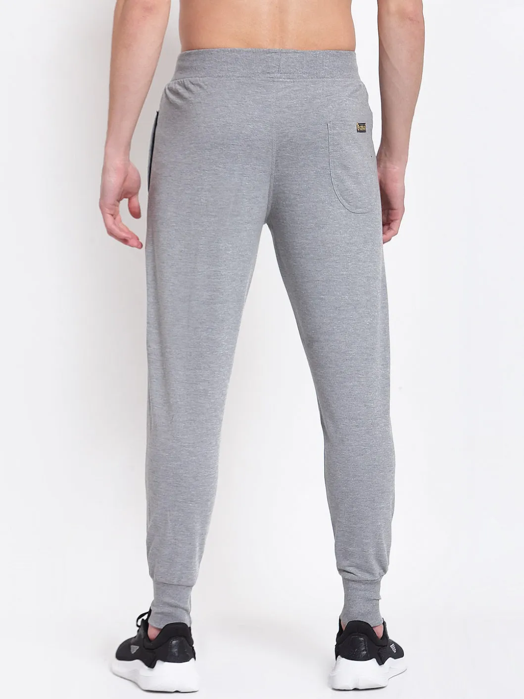 UZARUS Men's Cotton Joggers Track Pants with 2 Zippered Pockets