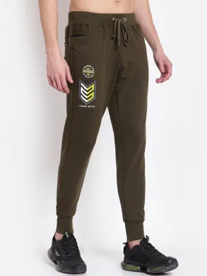 UZARUS Men's Cotton Joggers Track Pants with 2 Zippered Pockets