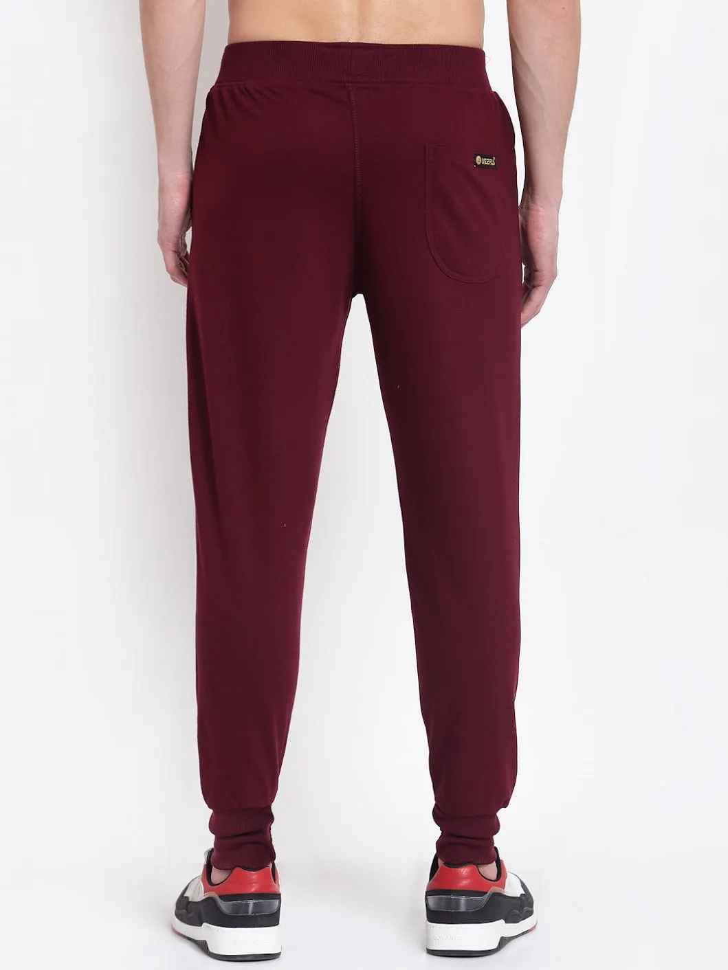 UZARUS Men's Cotton Joggers Track Pants with 2 Zippered Pockets