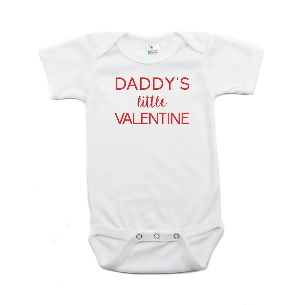 Valentine's Day Daddy's Little Valentine Short Sleeve Infant Bodysuit