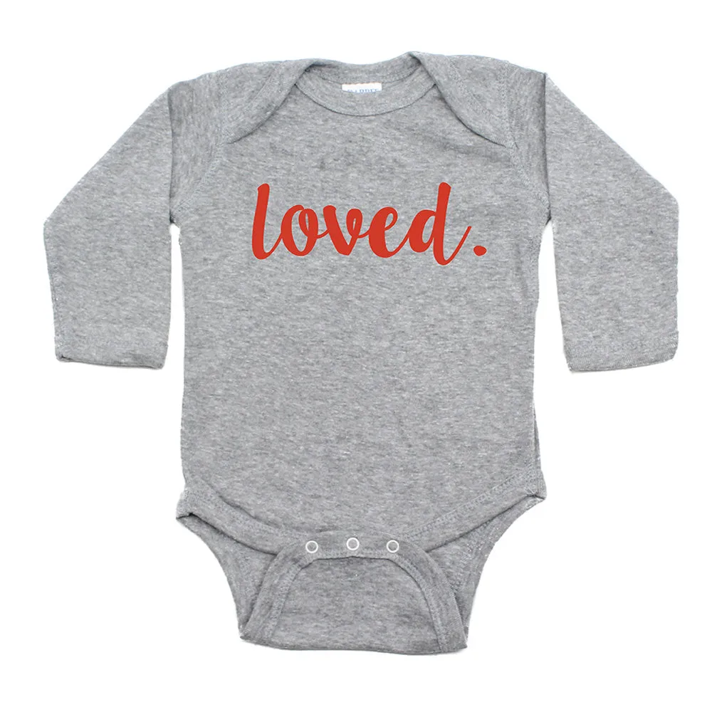 Valentine's Day Loved. Long Sleeve Infant Bodysuit