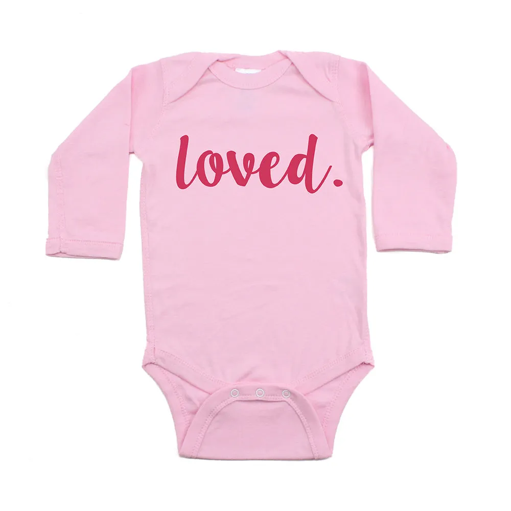 Valentine's Day Loved. Long Sleeve Infant Bodysuit