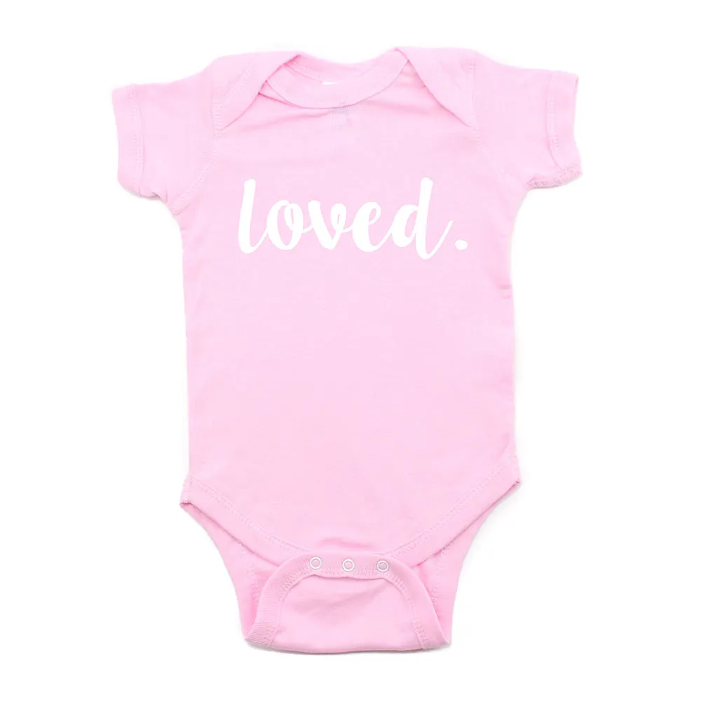 Valentine's Day Loved. Short Sleeve Infant Bodysuit