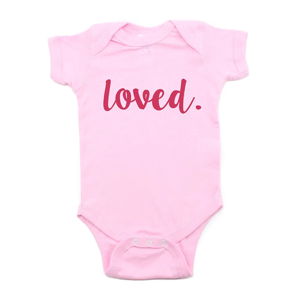 Valentine's Day Loved. Short Sleeve Infant Bodysuit