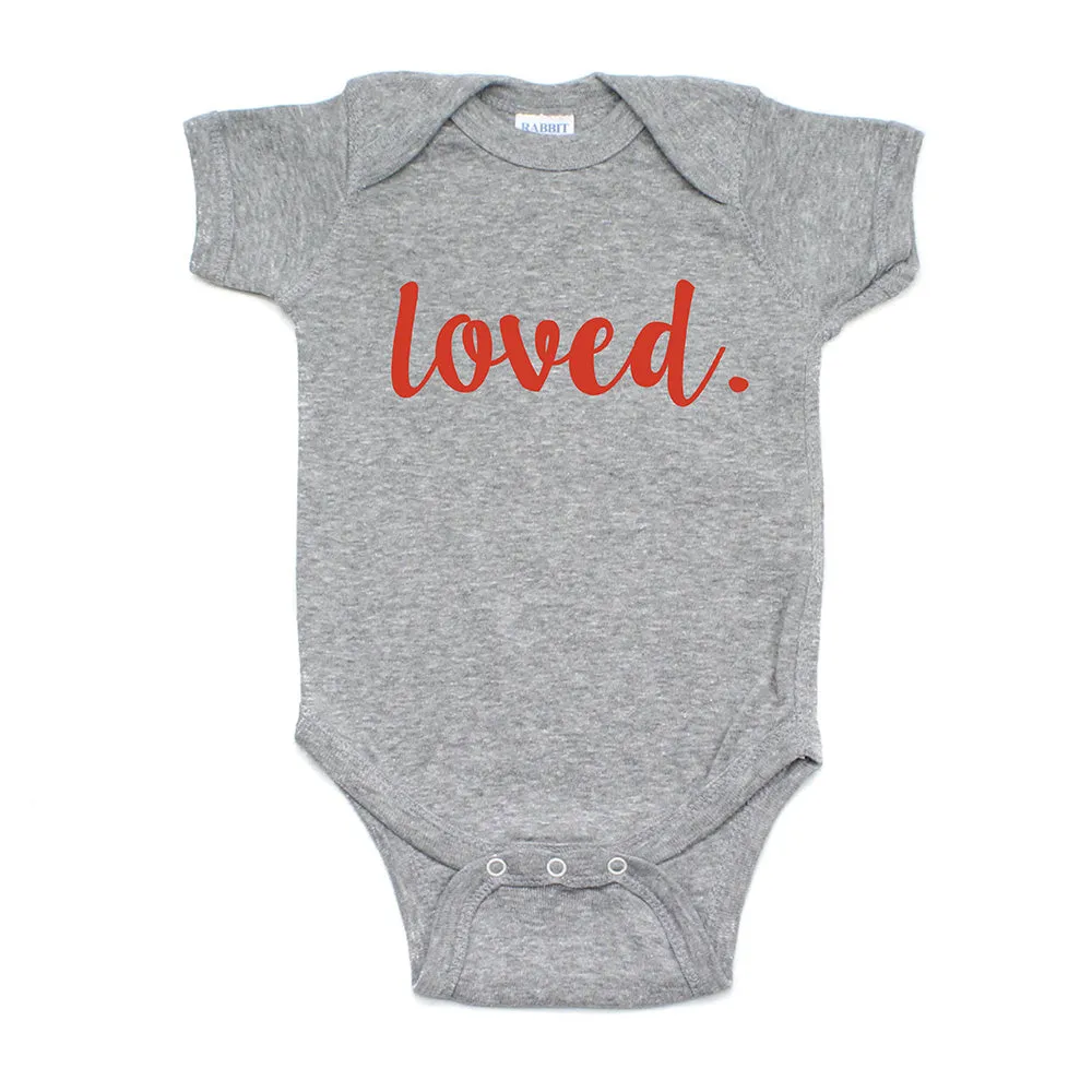 Valentine's Day Loved. Short Sleeve Infant Bodysuit