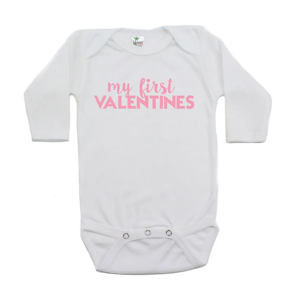 Valentine's Day My First Valentines Long Sleeve Infant Bodysuit