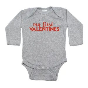 Valentine's Day My First Valentines Long Sleeve Infant Bodysuit