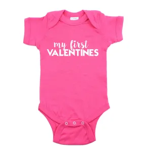 Valentine's Day My First Valentines Short Sleeve Infant Bodysuit