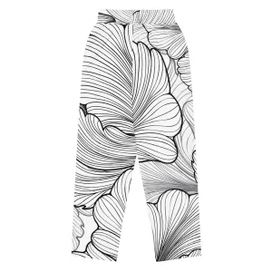 Valentines Day Wide Leg Joggers - Flower (Glamourange Valentine Day Gifts Wide Leg Joggers - Design 0017)
