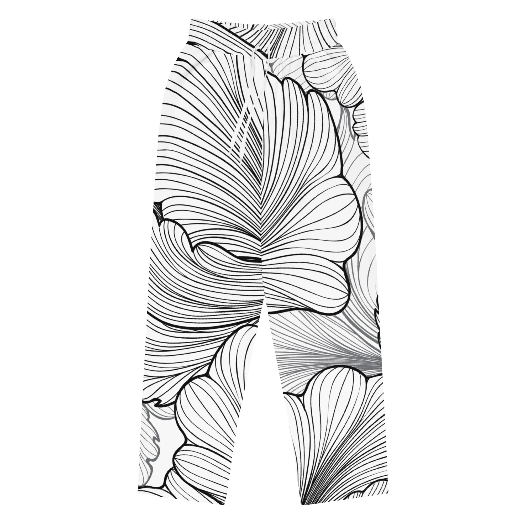 Valentines Day Wide Leg Joggers - Flower (Glamourange Valentine Day Gifts Wide Leg Joggers - Design 0017)
