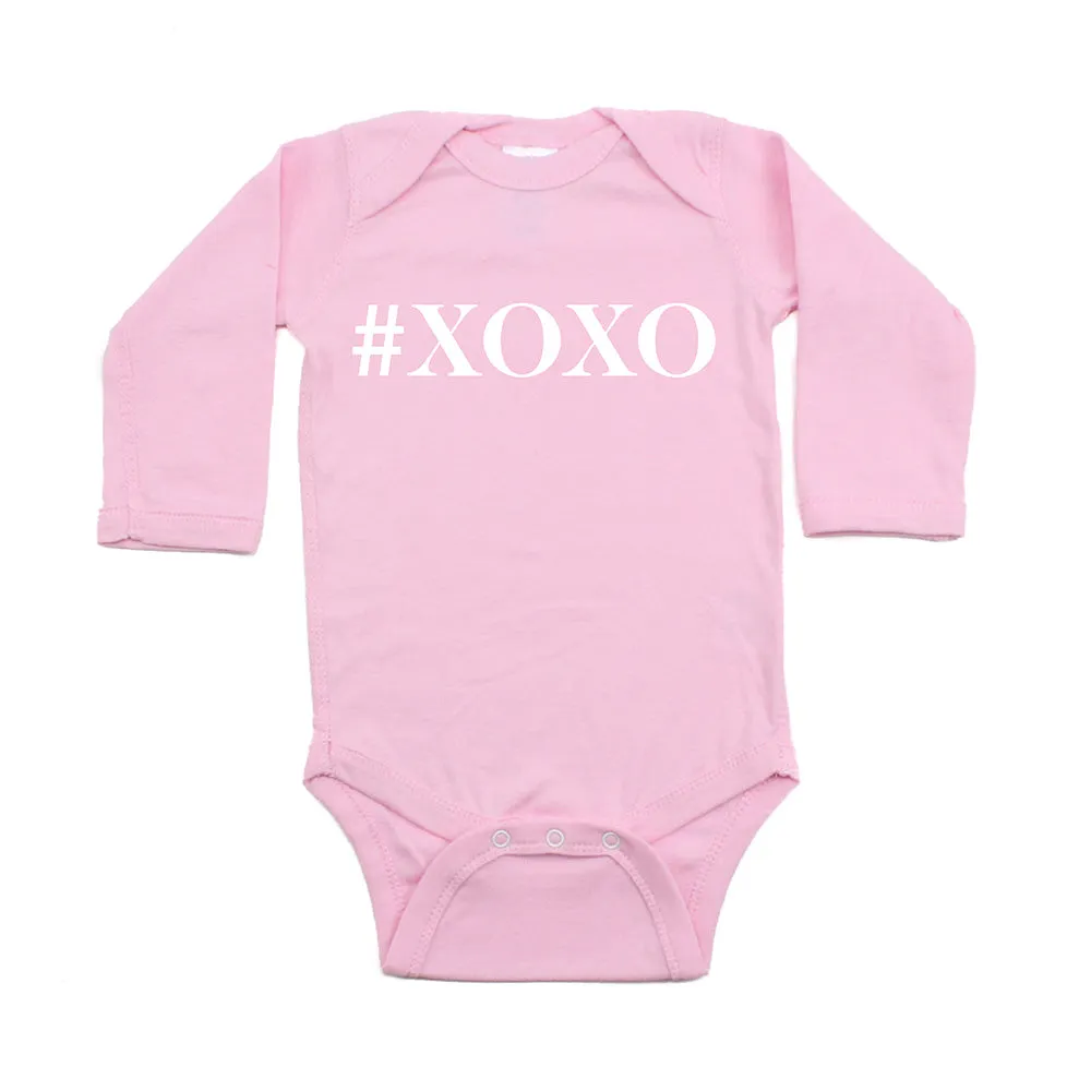 Valentine's Day #XOXO Hugs and Kisses Long Sleeve Infant Bodysuit