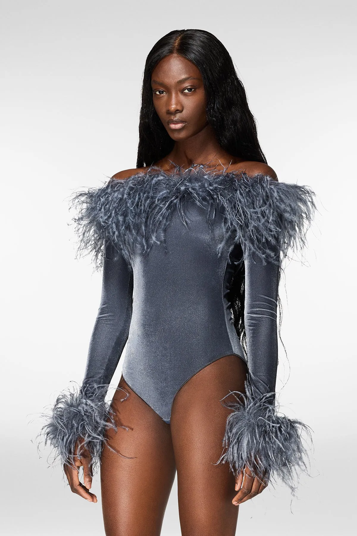 Velvet Plumage Bodysuit
