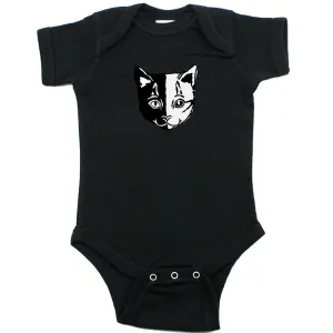 Venus The Two Face Cat Short Sleeve Infant Baby Bodysuit