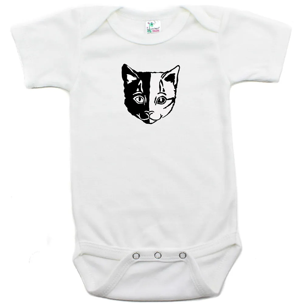 Venus The Two Face Cat Short Sleeve Infant Baby Bodysuit