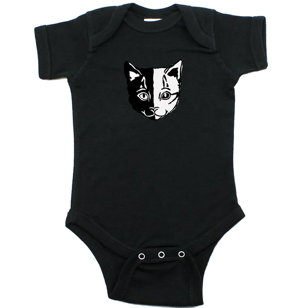 Venus The Two Face Cat Short Sleeve Infant Baby Bodysuit