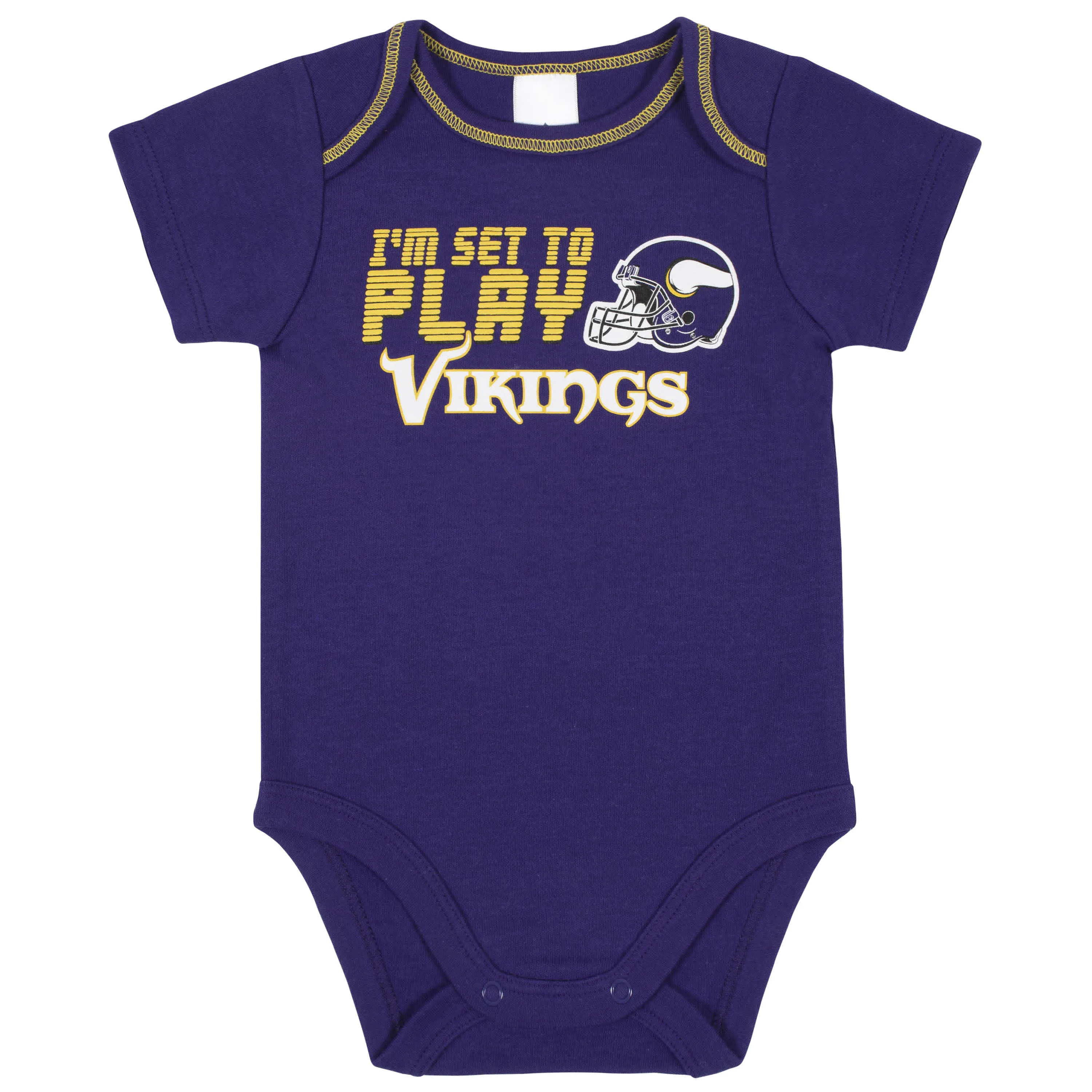 Vikings Baby Boys 3-Piece Bodysuit, Sleep 'N Play, and Cap Set