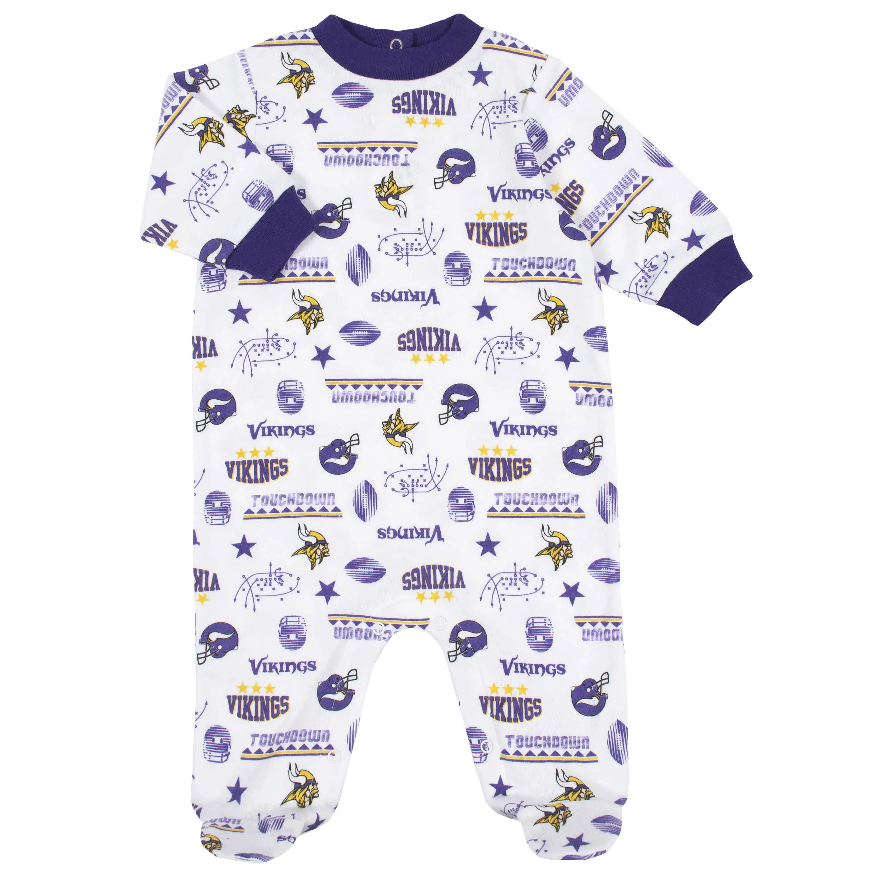 Vikings Baby Boys 3-Piece Bodysuit, Sleep 'N Play, and Cap Set
