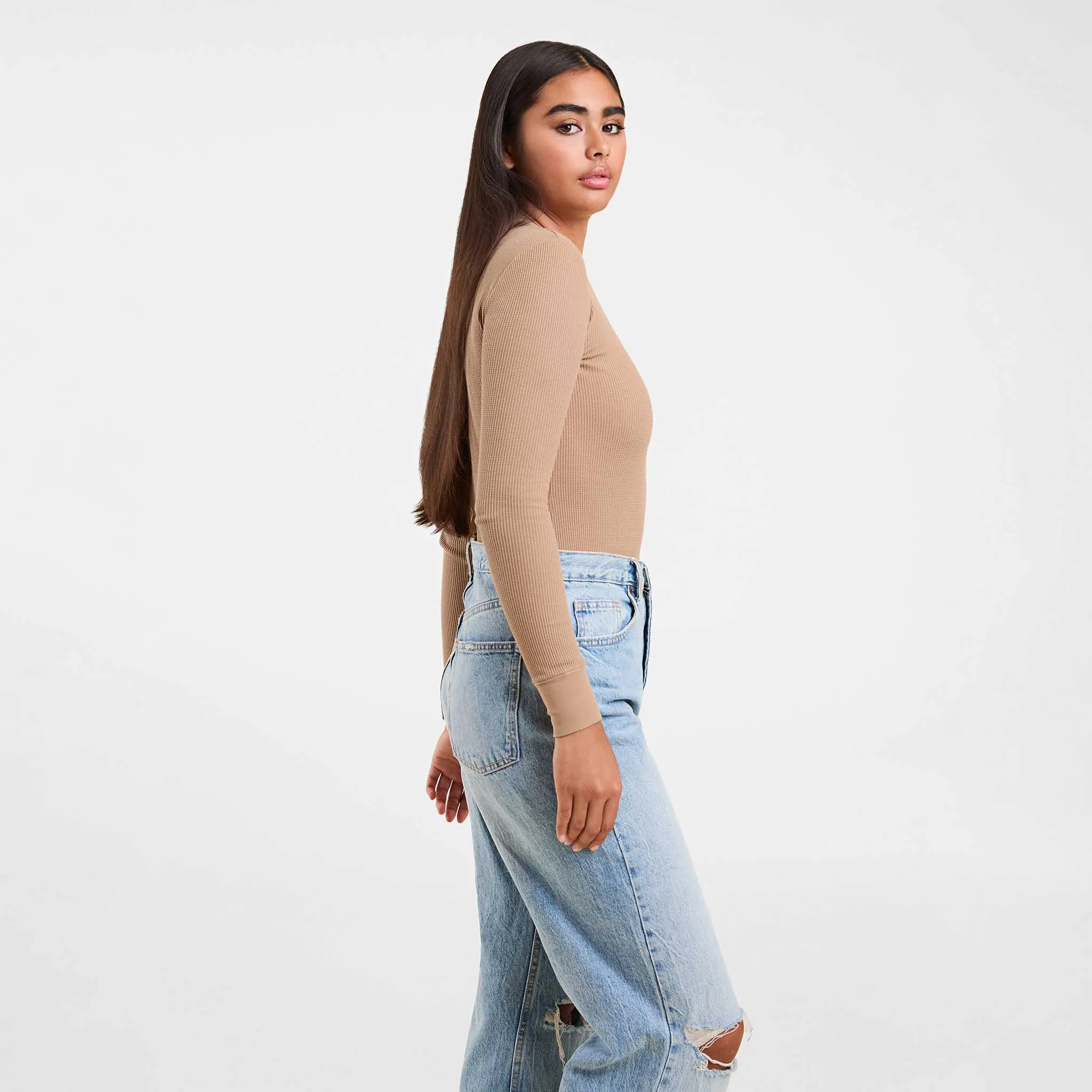 Waffle Bodysuit | Cinnamon