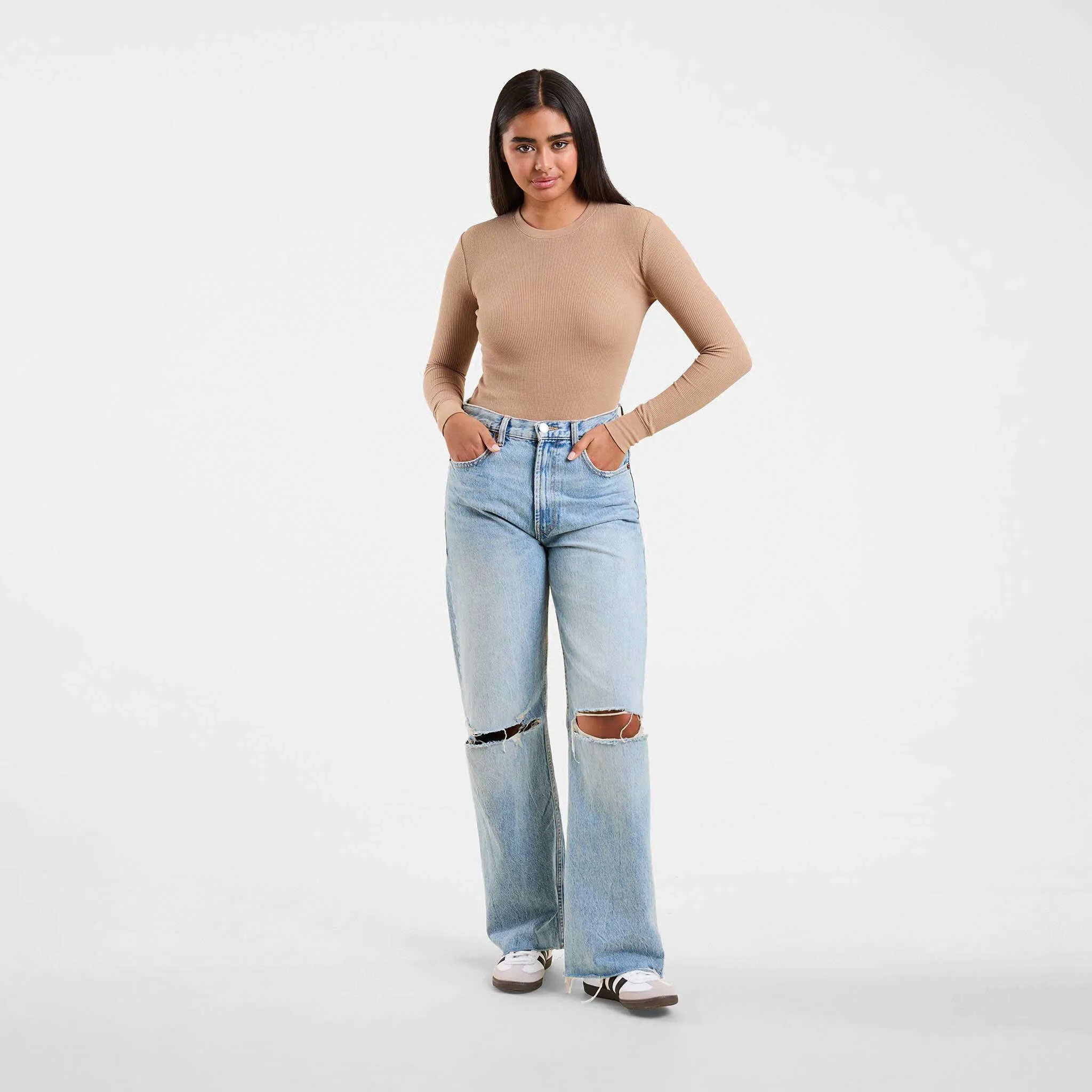 Waffle Bodysuit | Cinnamon