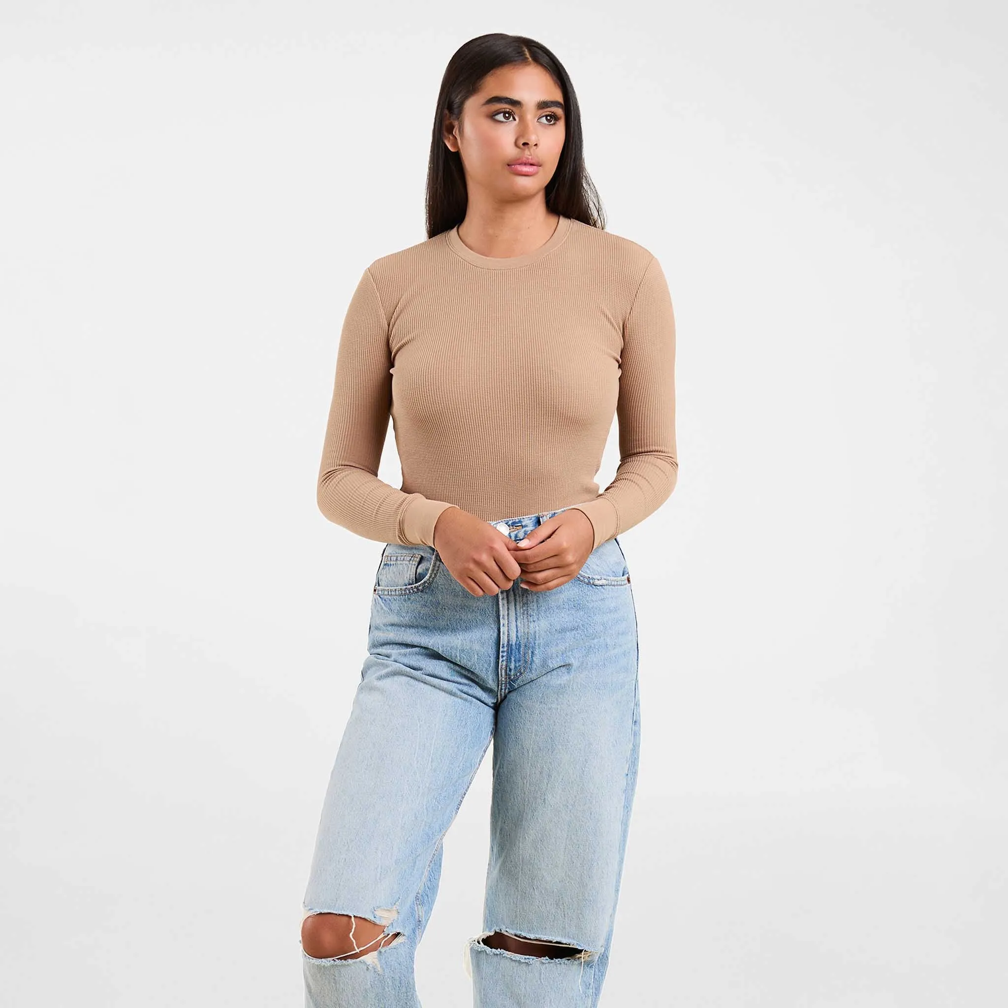 Waffle Bodysuit | Cinnamon