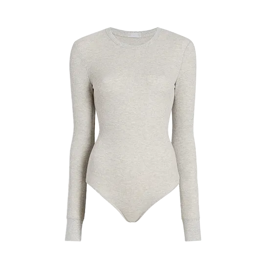 Waffle Bodysuit | Heather Bone