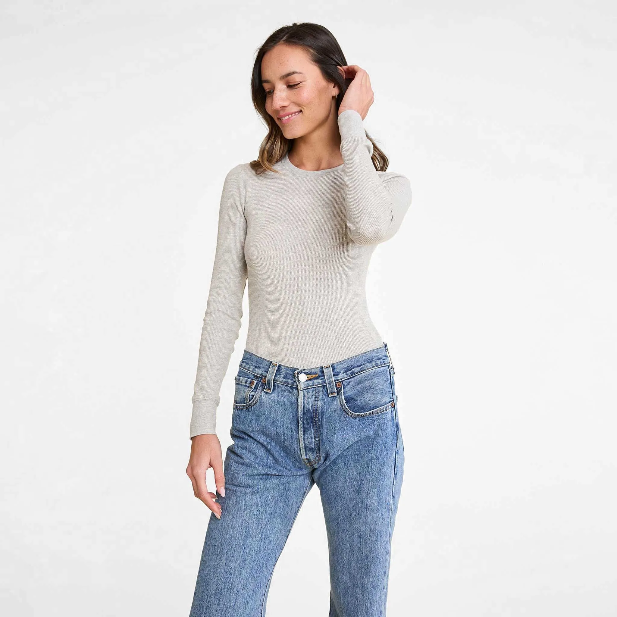 Waffle Bodysuit | Heather Grey