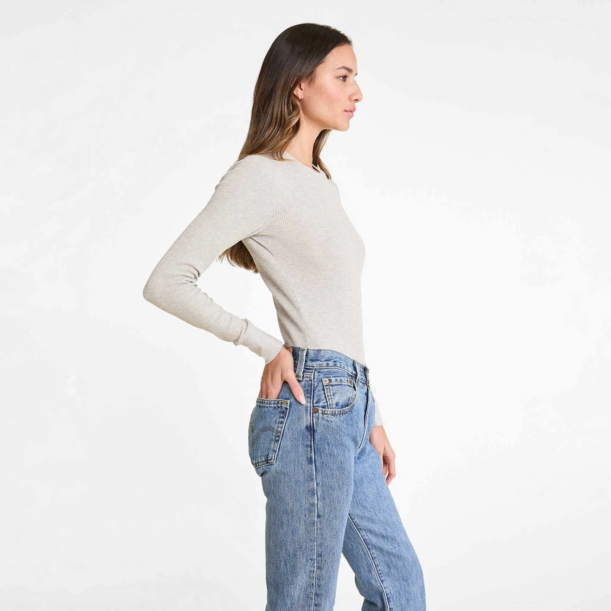 Waffle Bodysuit | Heather Grey