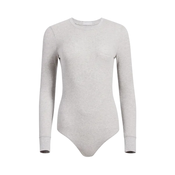 Waffle Bodysuit | Heather Grey