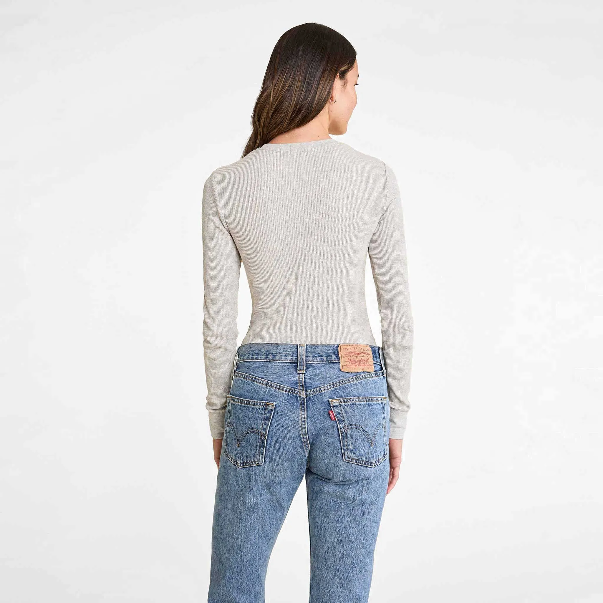 Waffle Bodysuit | Heather Grey