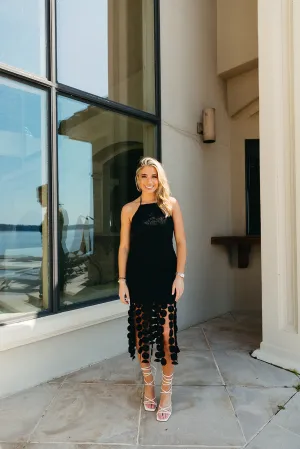 Wanna Have Fun Midi Dress - Black