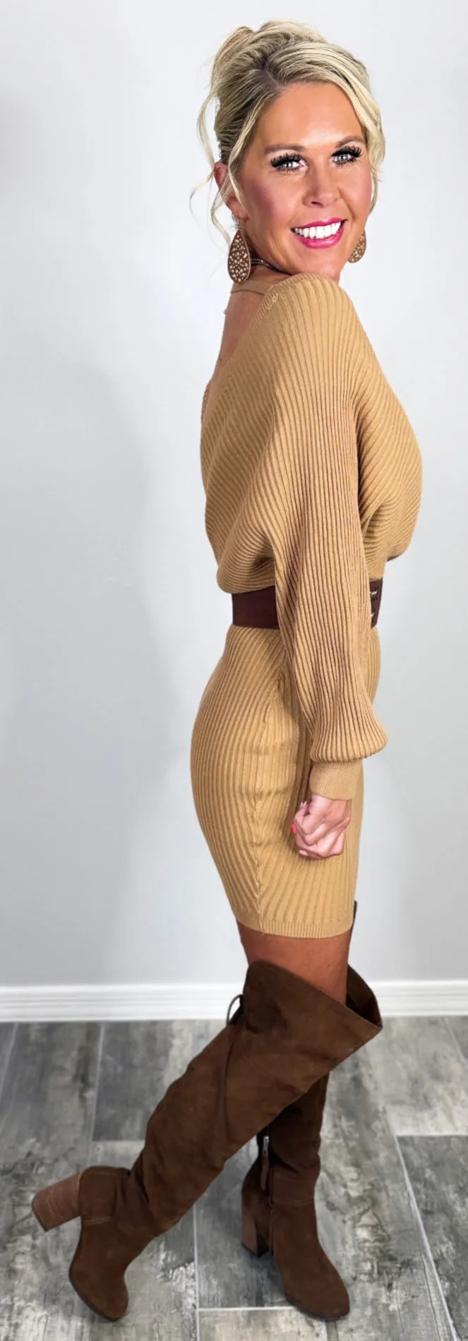 Want Your Digits Dress - Camel