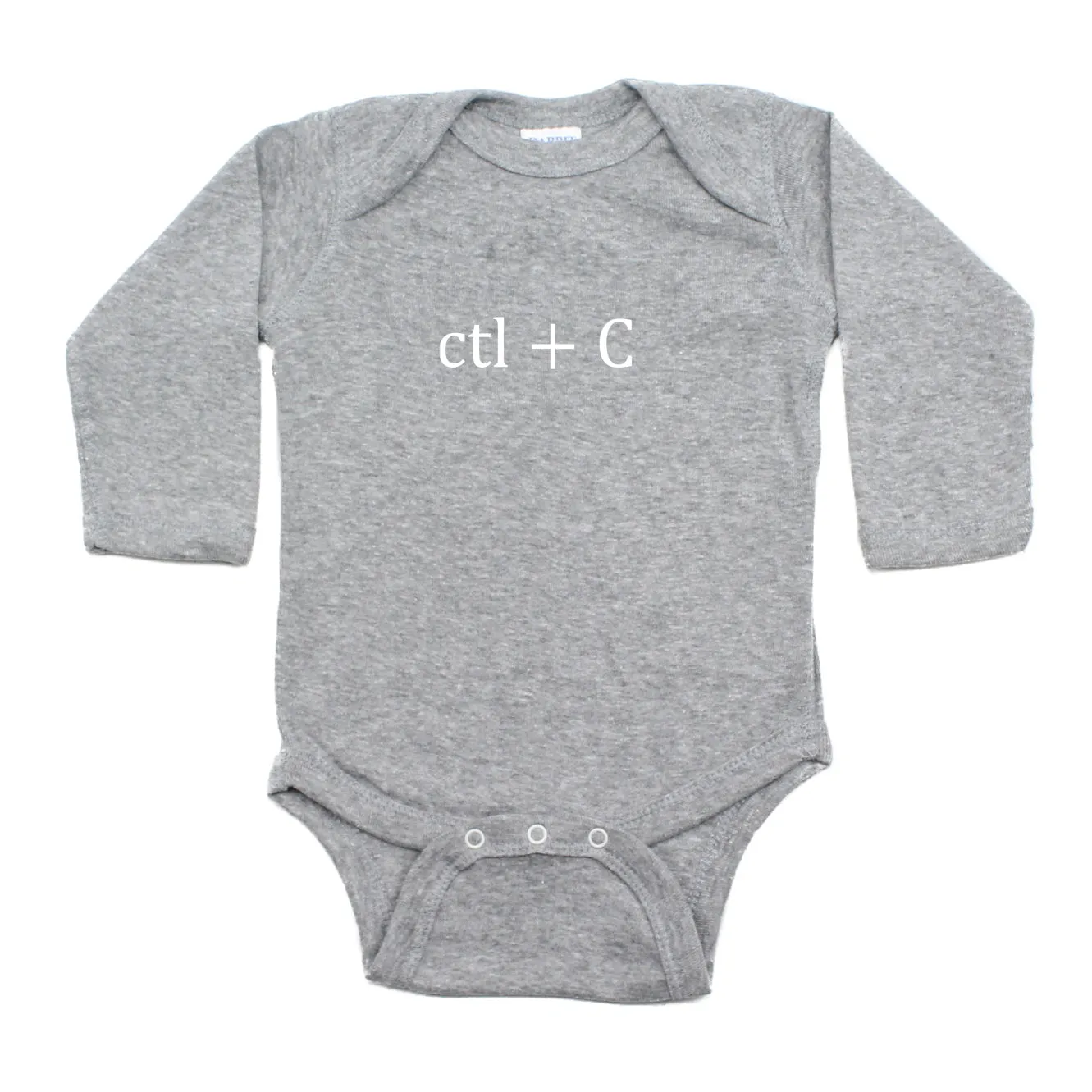 White Copy (Ctl   C) / Paste (Ctl   V) Twin Set Long Sleeve Baby Infant Bodysuits
