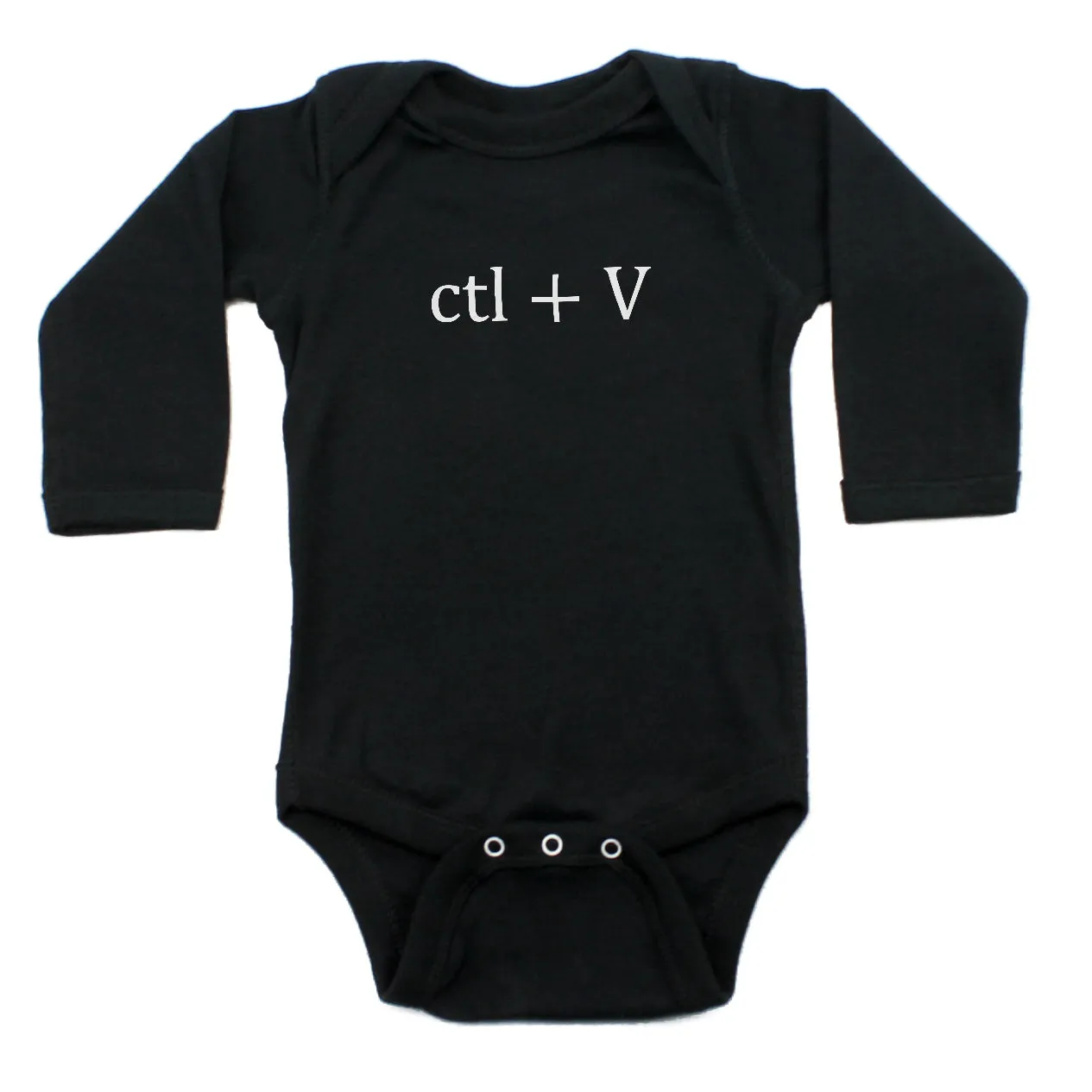 White Copy (Ctl   C) / Paste (Ctl   V) Twin Set Long Sleeve Baby Infant Bodysuits