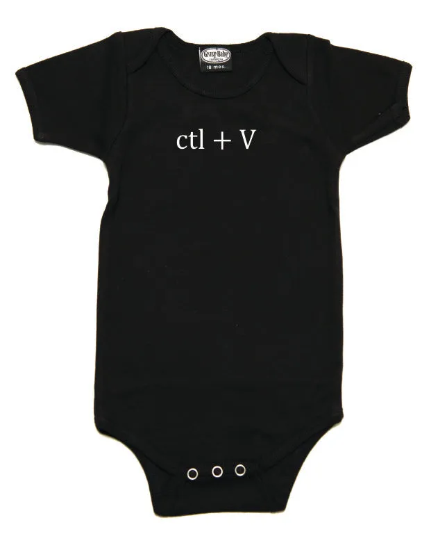 White Copy (Ctl   C) / Paste (Ctl   V) Twin Set Short Sleeve Baby Infant Bodysuits