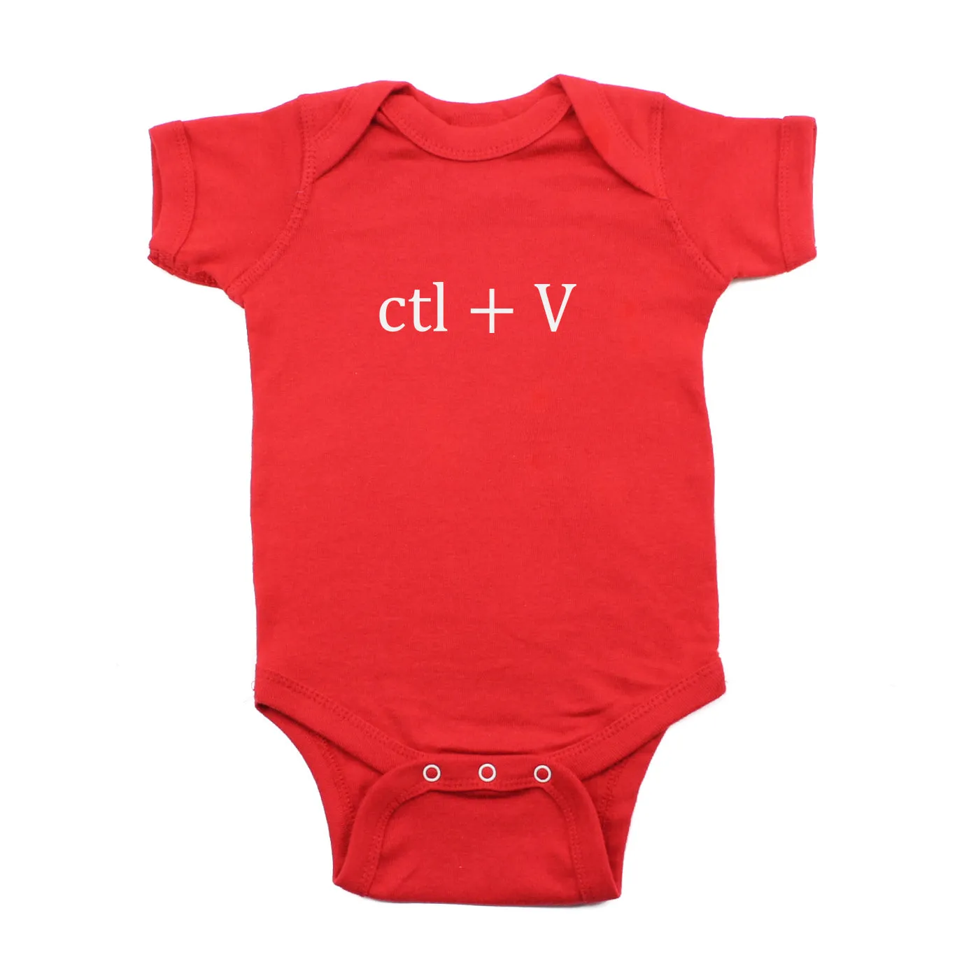 White Copy (Ctl   C) / Paste (Ctl   V) Twin Set Short Sleeve Baby Infant Bodysuits