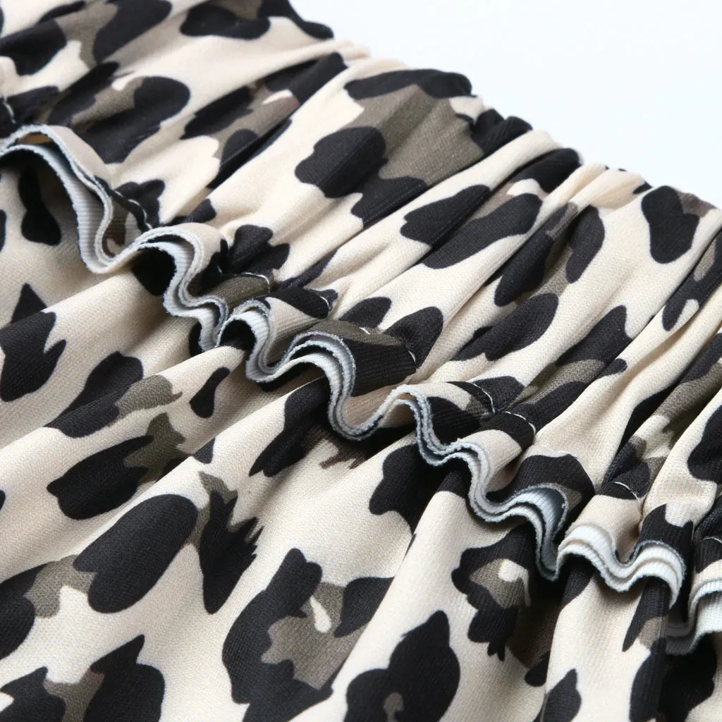 Women's Casual Polyester Leopard Long Pants