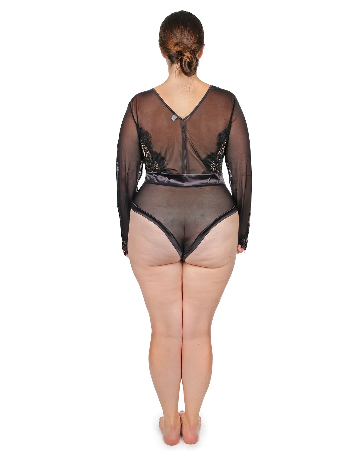 Women's Josephine Long Sleeve Lace Mesh Bodysuit